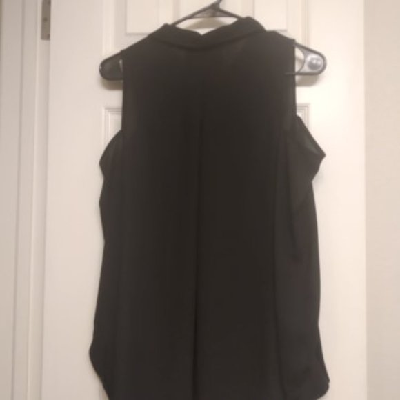 Trouvé Cold Shoulder Button-Up Silk Blouse - Picture 4 of 7